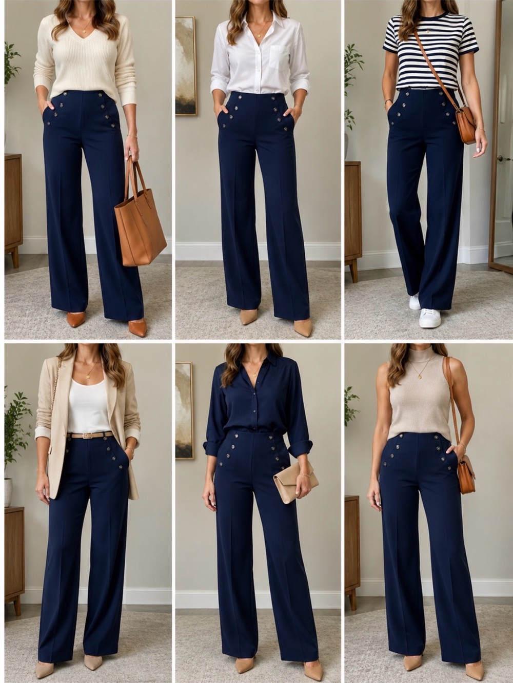 Express Navy colored “Sailor” Women's Flared Pants. Women’s Medium.